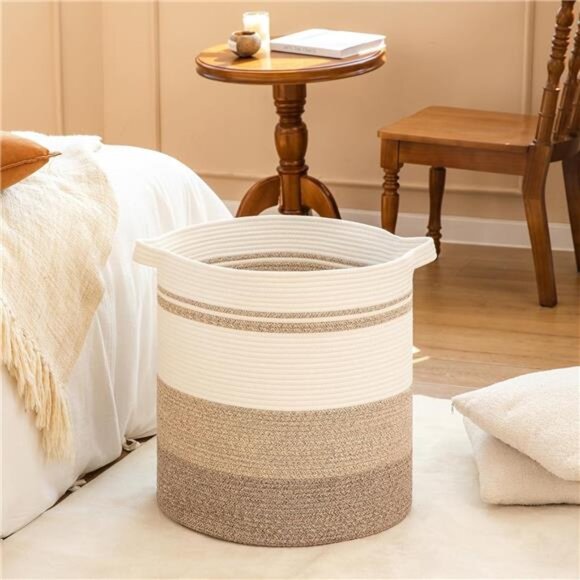 80L Laundry Baskets Hamper with Handles,Decorative Basket for Living room,Woven - Picture 5 of 7